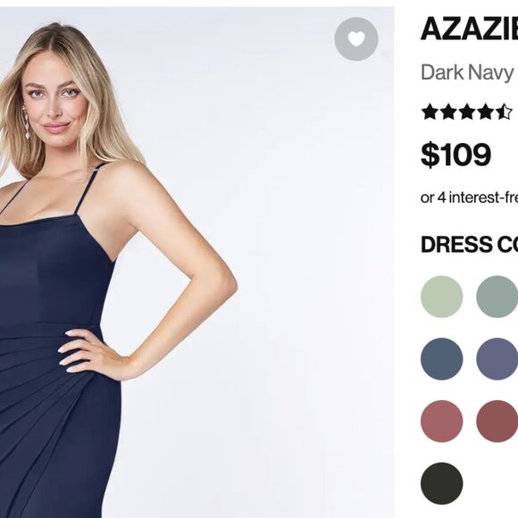 LIKE NEW - Azazie Kalea Dress (Purchased for $115) - Picture 4 of 4